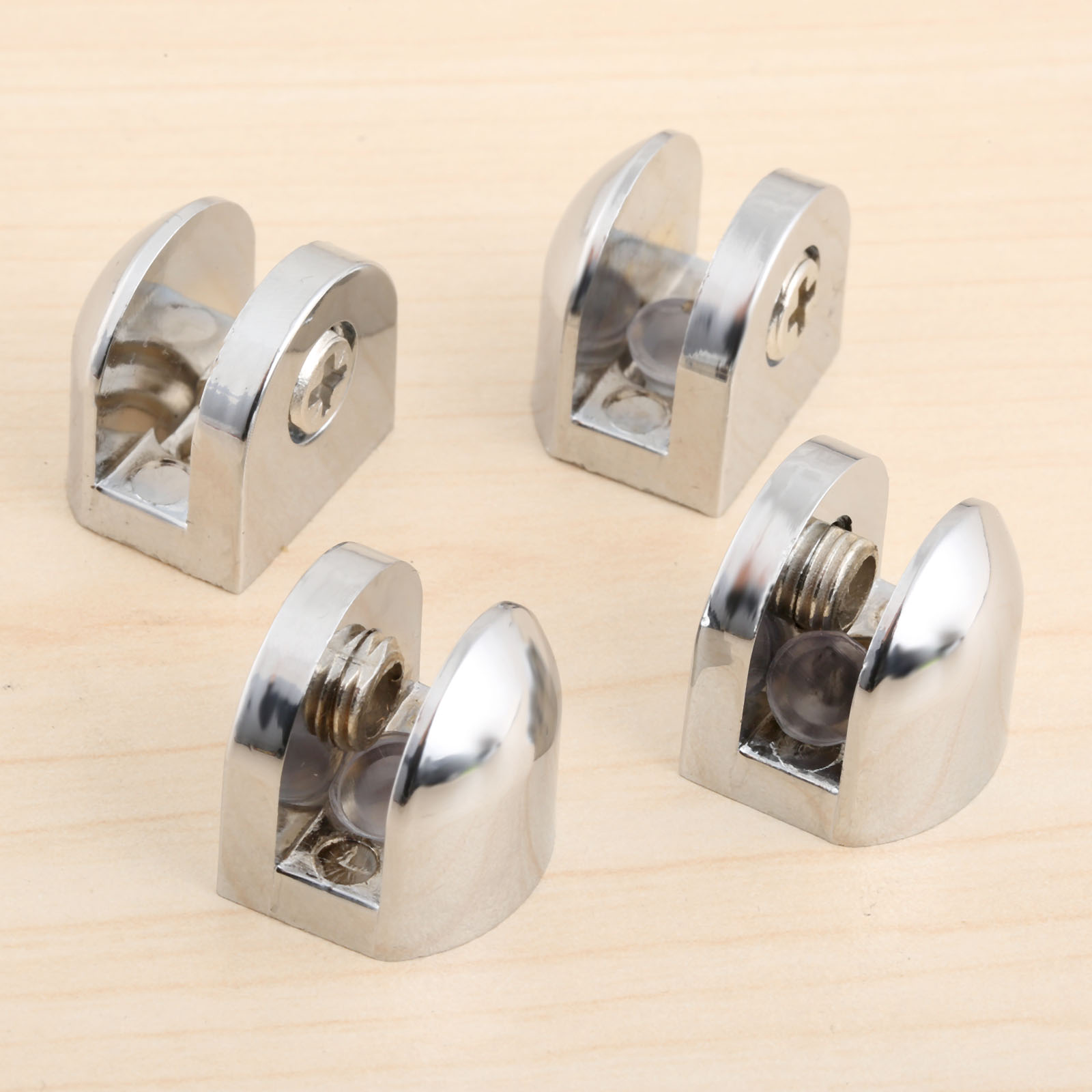 Furniture Hardware Screws - 4 adet/takım çinko alaşımı ayarlanabilir cam