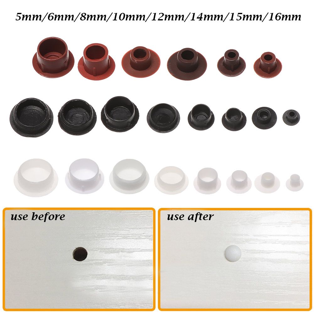 Furniture Hardware Screws - 50 adet 5-16mm mobilya delik kapakları