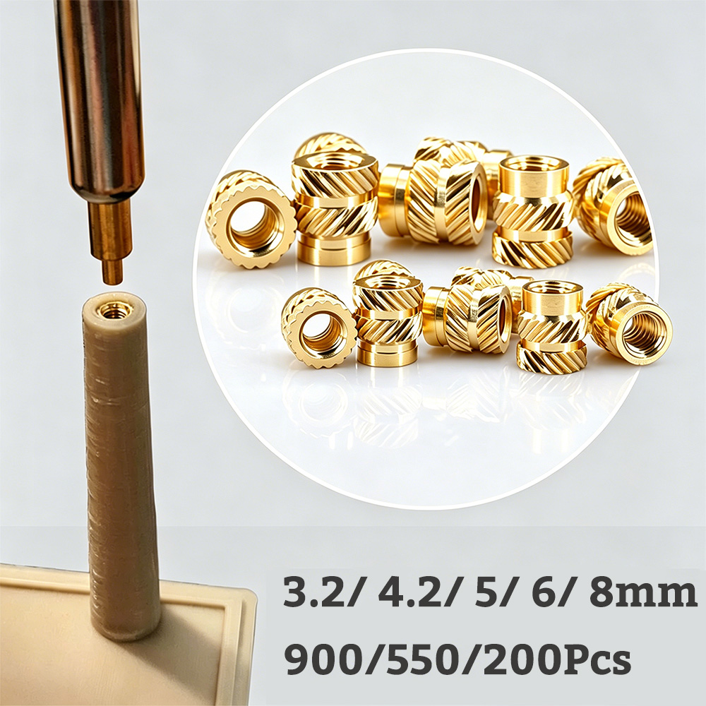 Furniture Hardware Threaded Inserts - 1/4-20 UNC Pirinç Tırtıllı Somunlar -