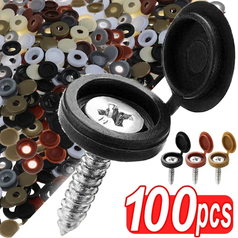 Furniture Hardware Screws - Menteşeli Plastik vidalı kapak Kapak Katlama
