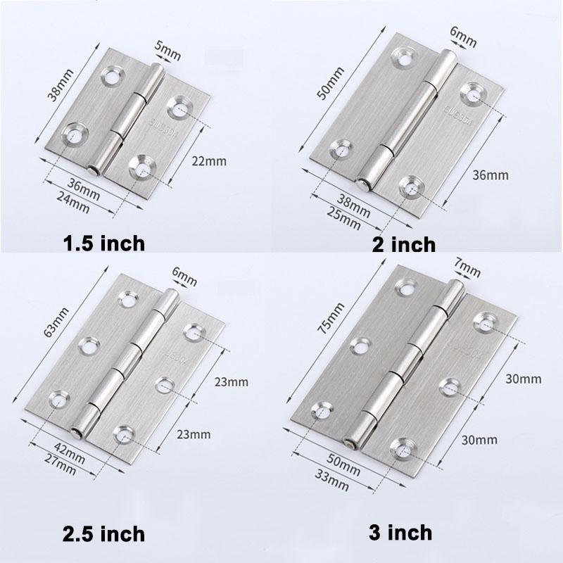 Furniture Hardware Screws - 6-20 adet Küçük Kapı Menteşeleri Paslanmaz