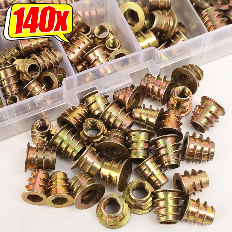 Furniture Hardware Threaded Inserts - Karbon Çelik Dişli Ek Parçalar Somunlar