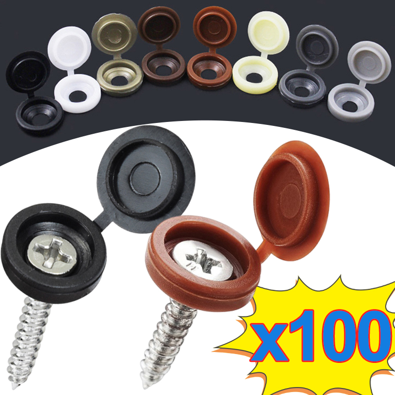 Furniture Hardware Screws - 10/500 adet vida dekoratif kapak plastik