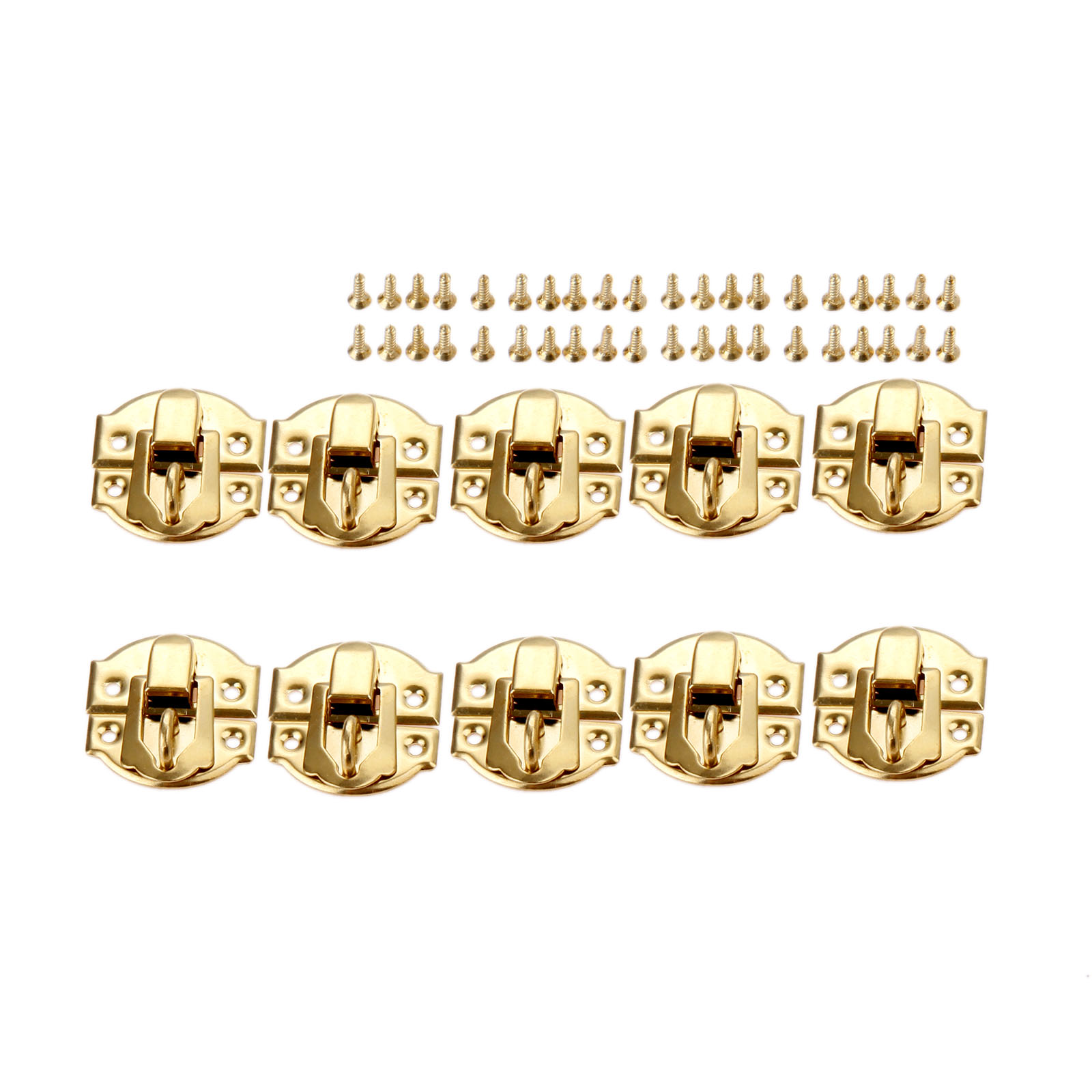 Furniture Hardware Screws - 10 adet altın kutu mandalı tokalar