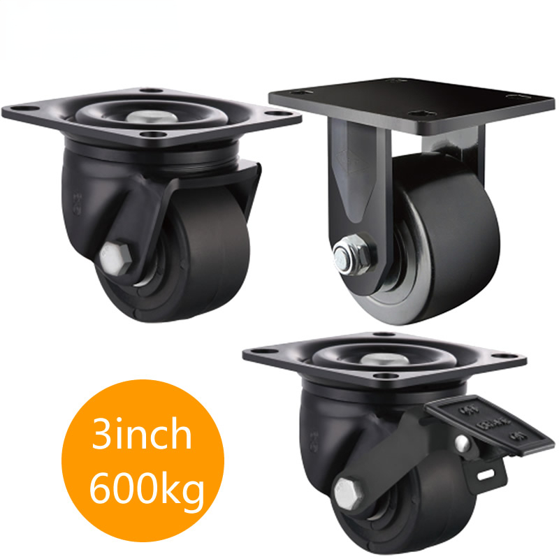 Furniture Hardware Lowes - Yük taşıyan 600KG,3 inç düşük tekerlekler/tekerlekler,