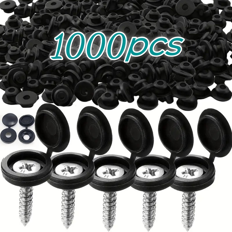 Furniture Hardware Screws - 1000 adet Menteşeli Plastik vidalı kapak