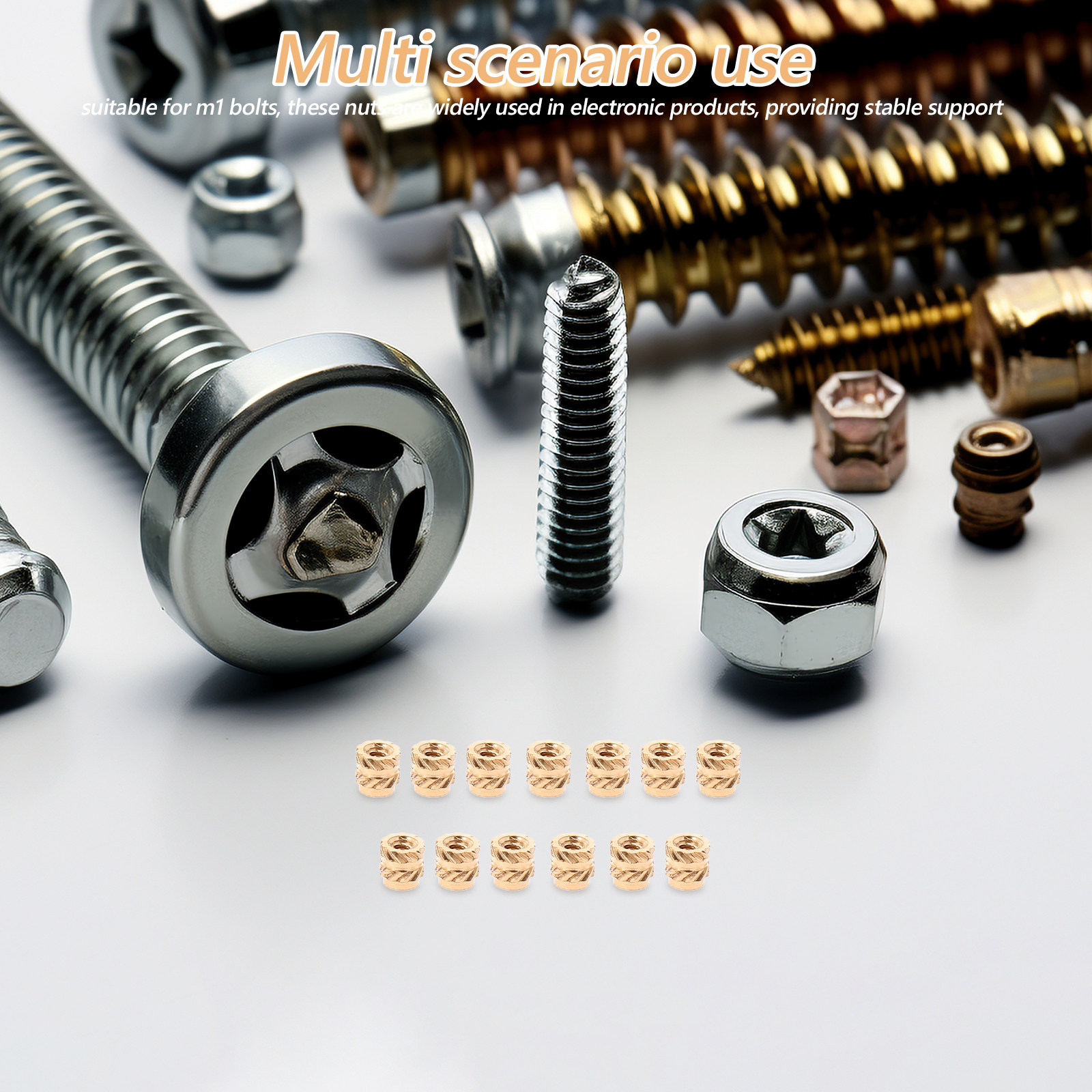 Furniture Hardware Threaded Inserts - 60 Adet Pirinç Dişli Somun Çift