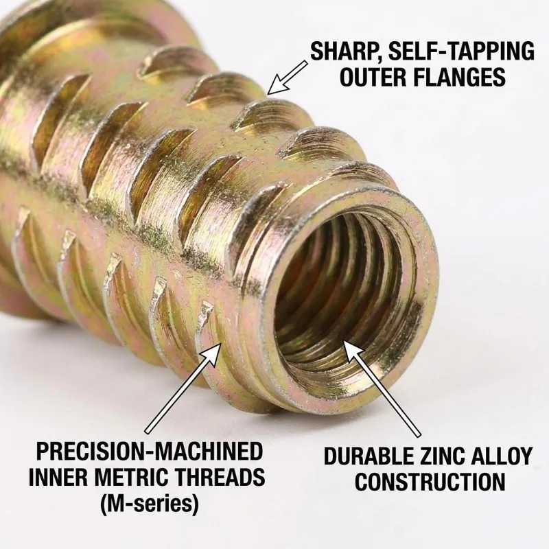 M4 M5 M6 M8 Dişli Geçmeli Somu - Furniture Hardware Threaded Inserts incelemesi ve fiyatı
