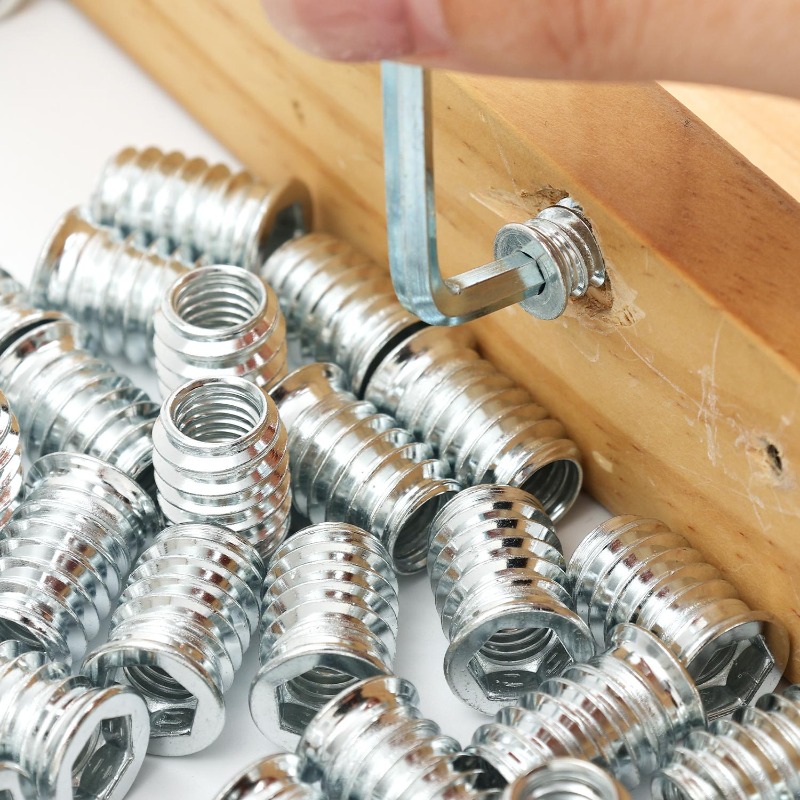 10/50x Dişli Ek Parçalar Ahşap - Furniture Hardware Threaded Inserts incelemesi ve fiyatı