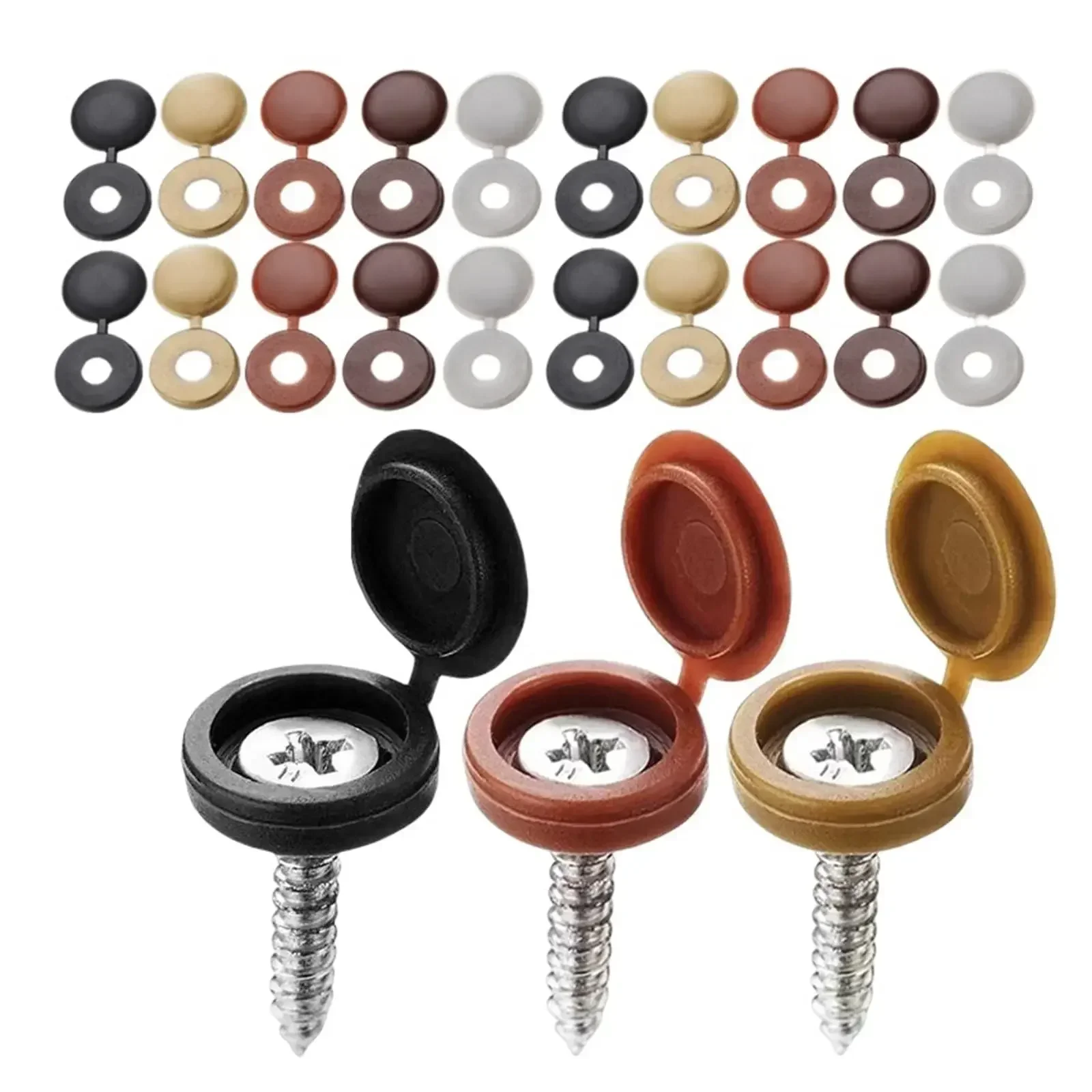 Menteşeli Plastik vidalı kapak - Furniture Hardware Screws incelemesi ve fiyatı