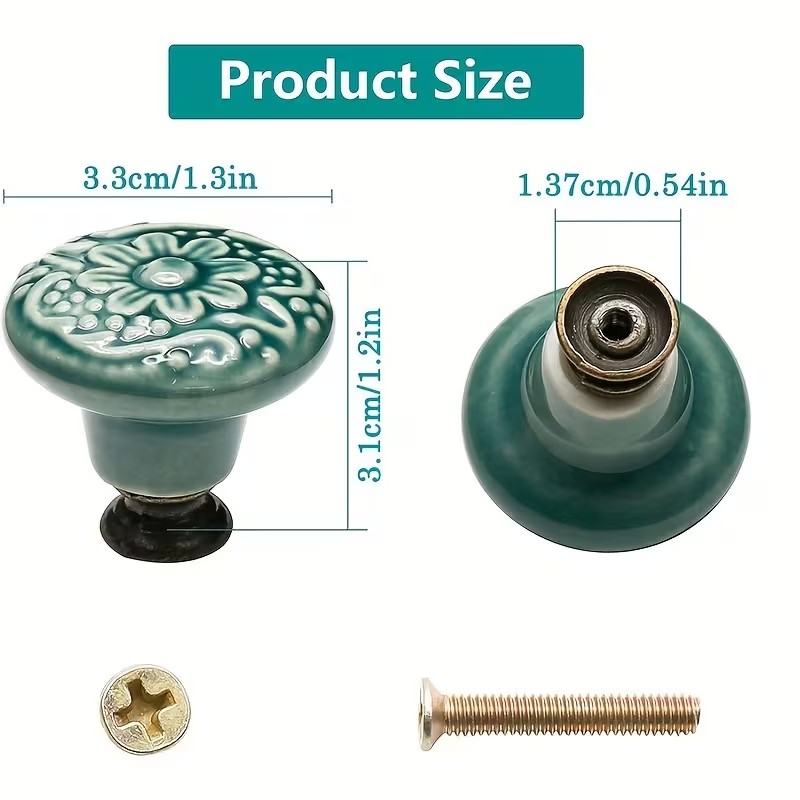 12 adet Seramik Dolap Topuzlar - Furniture Joint Hardware incelemesi ve fiyatı