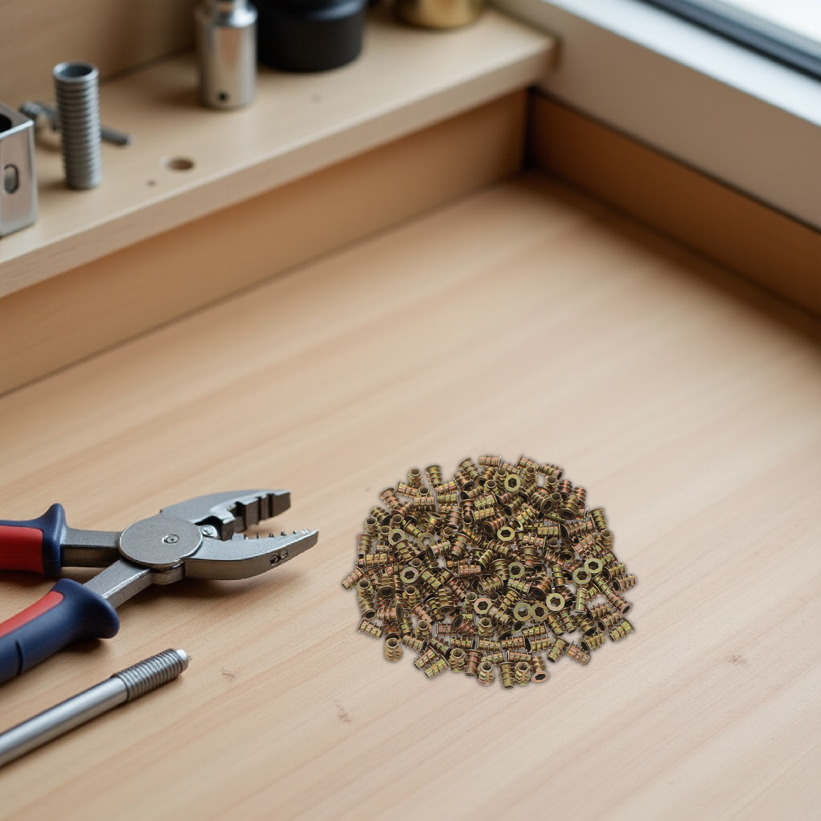 200 adet flanşlı altıgen soket - Furniture Hardware Threaded Inserts incelemesi ve fiyatı