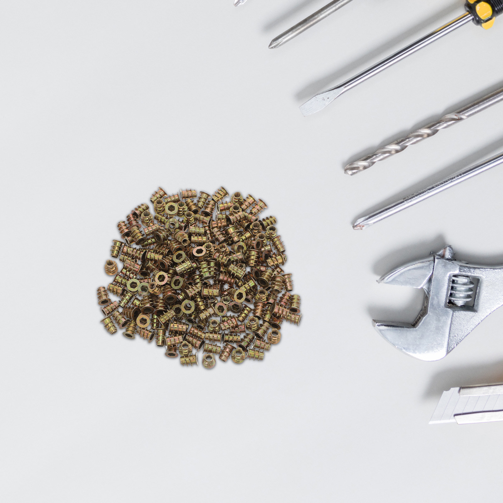 200 adet flanşlı altıgen soket - Furniture Hardware Threaded Inserts incelemesi ve fiyatı