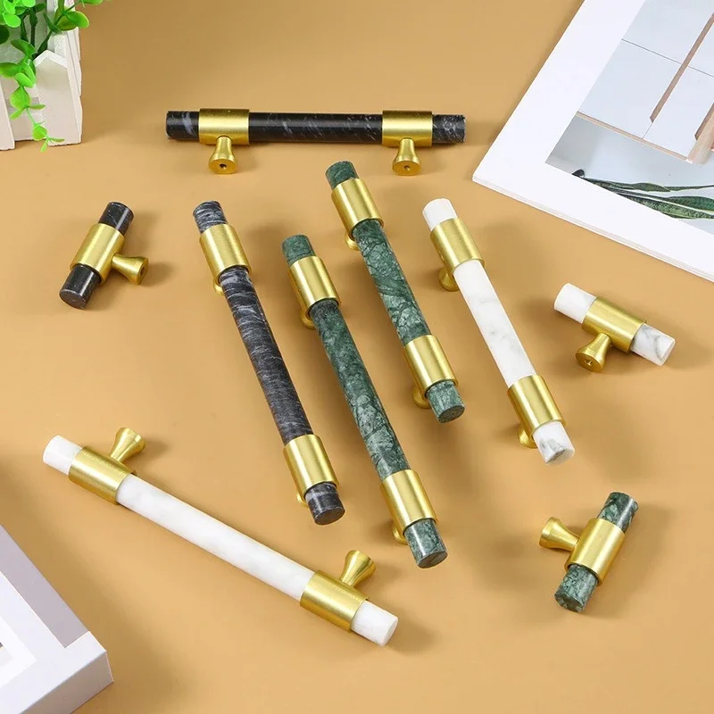 1 adet mermer pirinç kolu İska - Furniture And Hardware Supplies incelemesi ve fiyatı