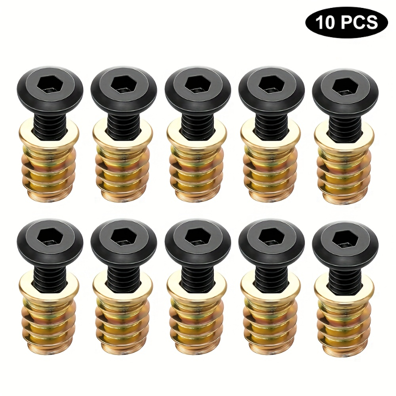 10 adet somun dişli ekler komb - Furniture Hardware Threaded Inserts incelemesi ve fiyatı