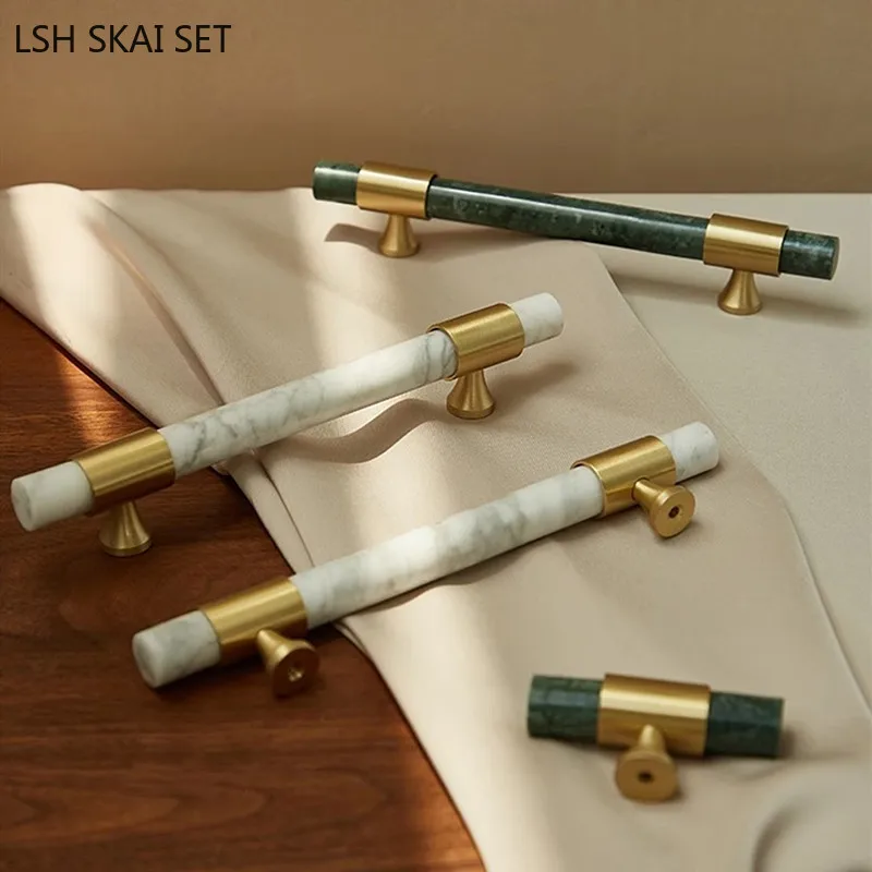 1 adet mermer pirinç kolu Nord - Furniture And Hardware Supplies incelemesi ve fiyatı